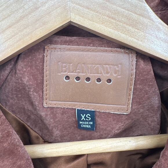 Blank NYC Suede Leather Moto Jacket in El Dorado Size XS NWT - Picture 6 of 9